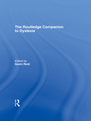 cover image of The Routledge Companion to Dyslexia